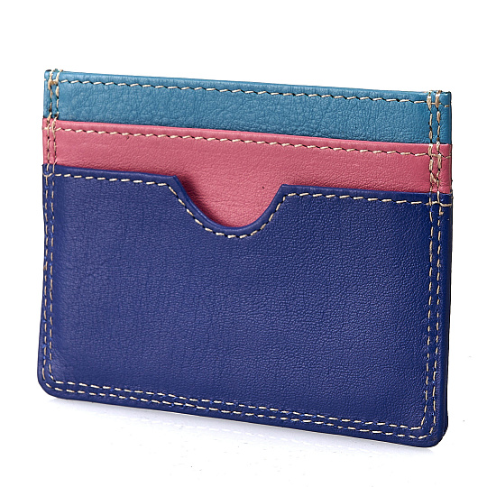 Кредитница Dr.Koffer из натуральной кожи синяя