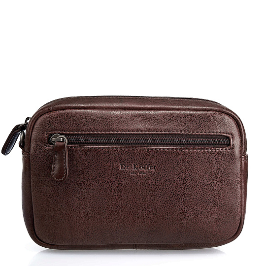 Сумка барсетка из натуральной кожи Dr. Koffer коричневая