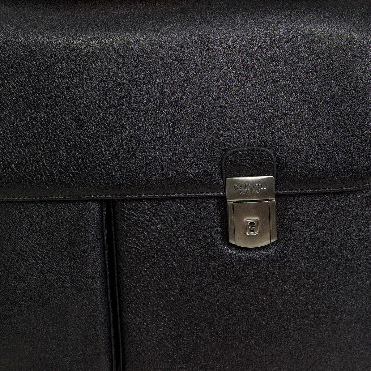 Портфель Dr.Koffer из натуральной кожи черный