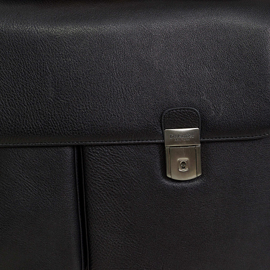 Портфель Dr.Koffer из натуральной кожи черный