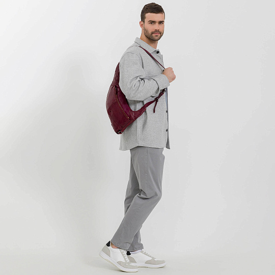 Рюкзак Dr.Koffer из натуральной кожи бордовый