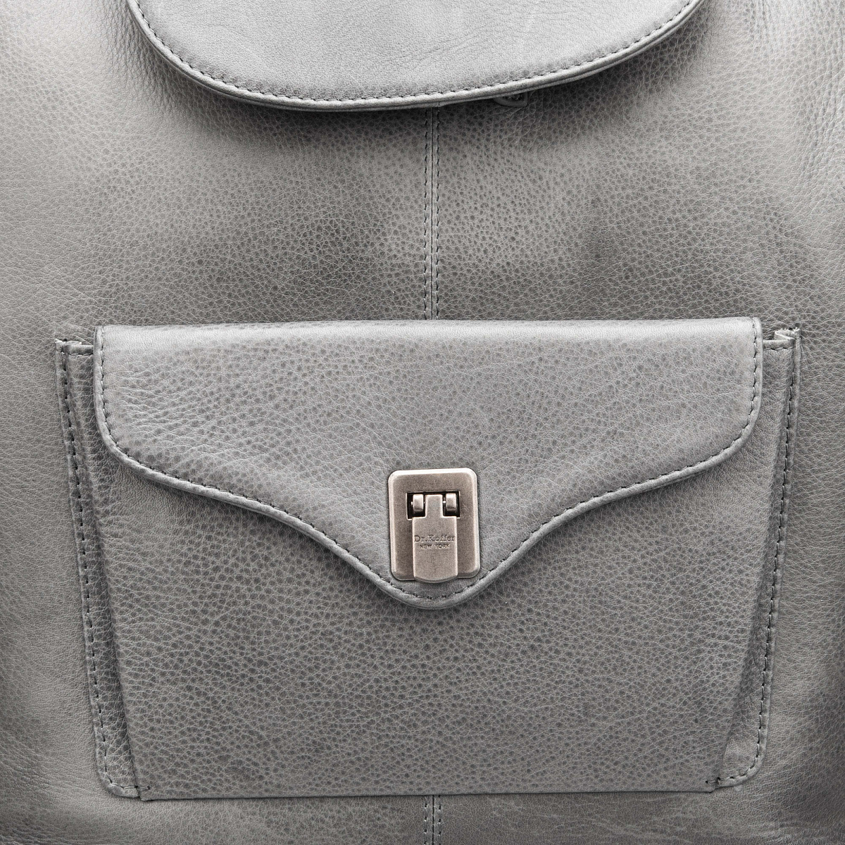 Рюкзак Dr.Koffer из натуральной кожи серый