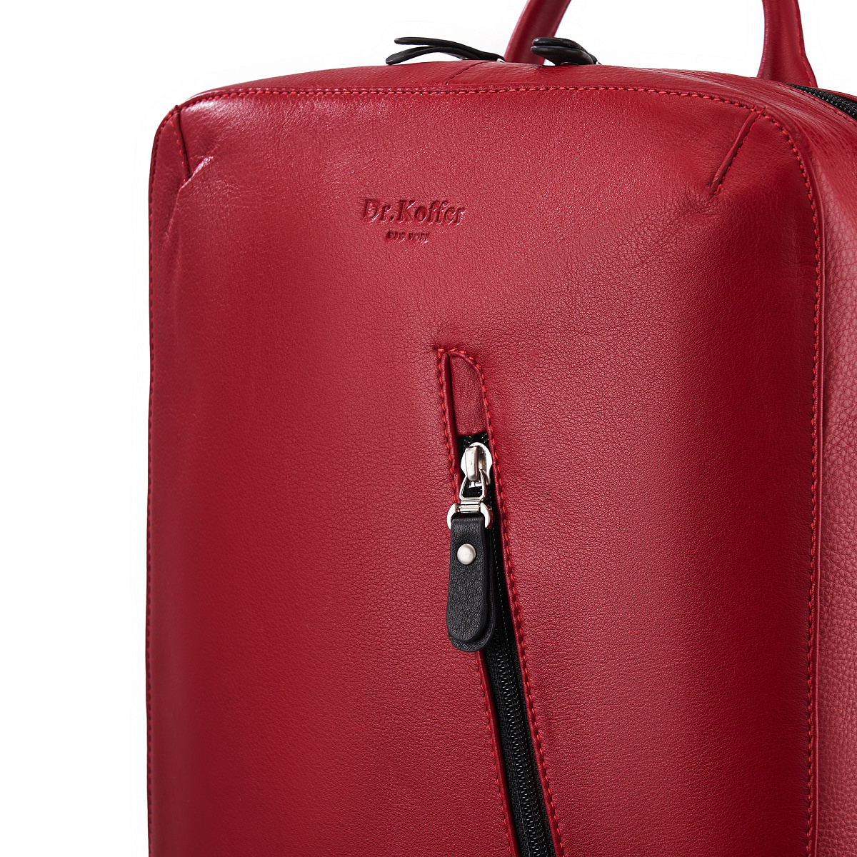 Рюкзак Dr.Koffer из натуральной кожи красный