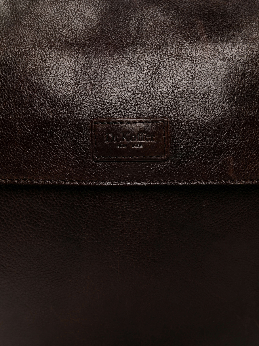 Сумка через плечо Dr.Koffer из натуральной кожи коричневая