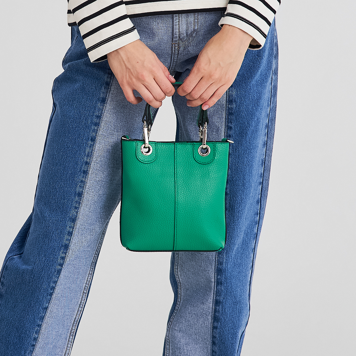 Женская сумка Dr. Koffer из натуральной кожи зеленая