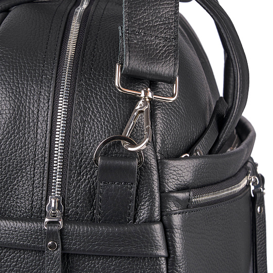 Сумка дорожная Dr.Koffer из натуральной кожи черная