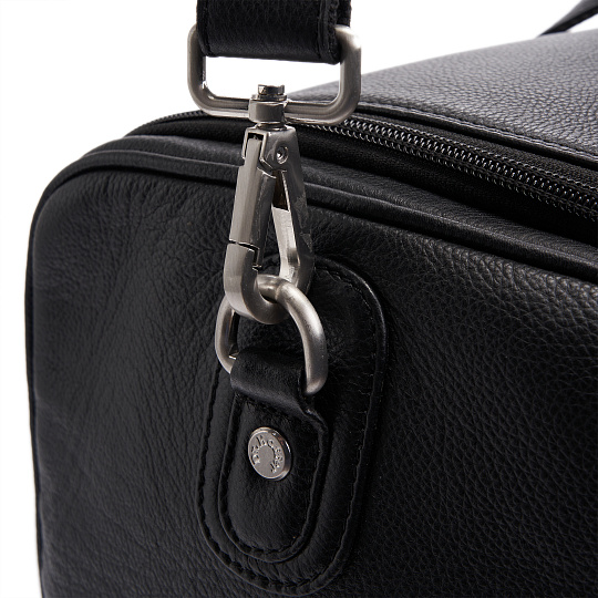 Сумка дорожная Dr.Koffer из натуральной кожи черная