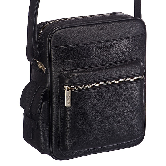 Сумка через плечо Dr.Koffer из натуральной кожи черная