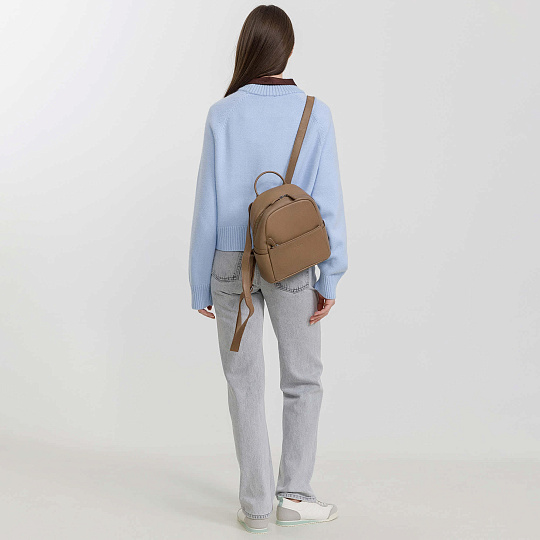 Рюкзак Dr.Koffer из натуральной кожи бежевый