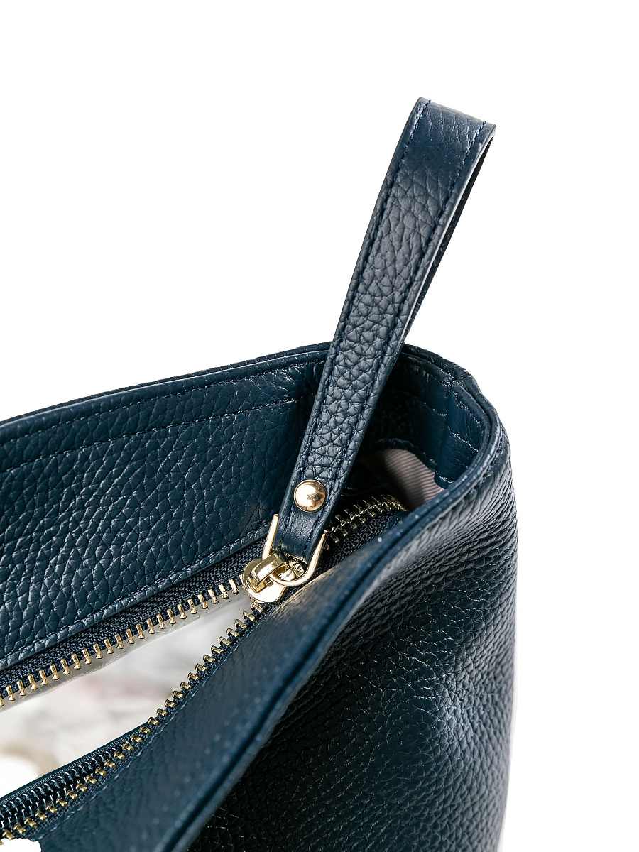 Женская сумка Dr.Koffer из натуральной кожи синяя