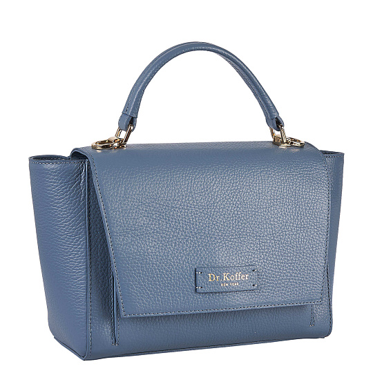 Женская сумка  Dr. Koffer из натуральной кожи голубая