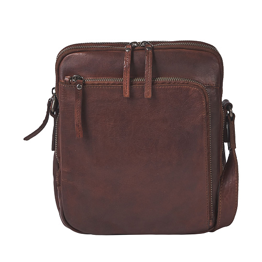 Сумка через плечо Dr.Koffer из натуральной кожи коричневая