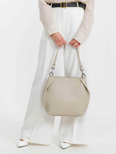 Женская сумка Dr.Koffer из натуральной кожи бежевая