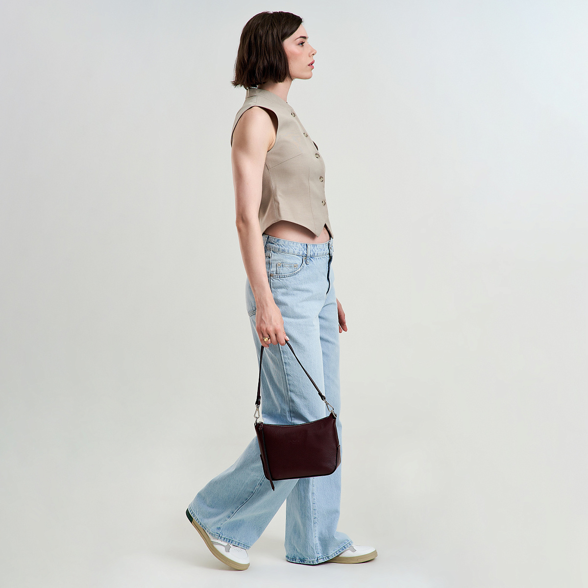 Женская сумка Dr. Koffer из натуральной кожи бордовая