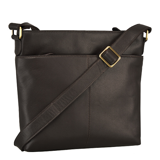 Сумка через плечо Dr.Koffer из натуральной кожи коричневая