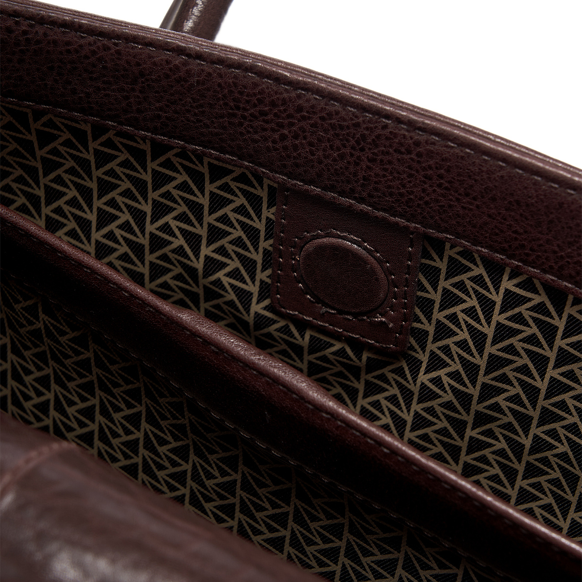 Деловая сумка Dr.Koffer из натуральной кожи темно-коричневая