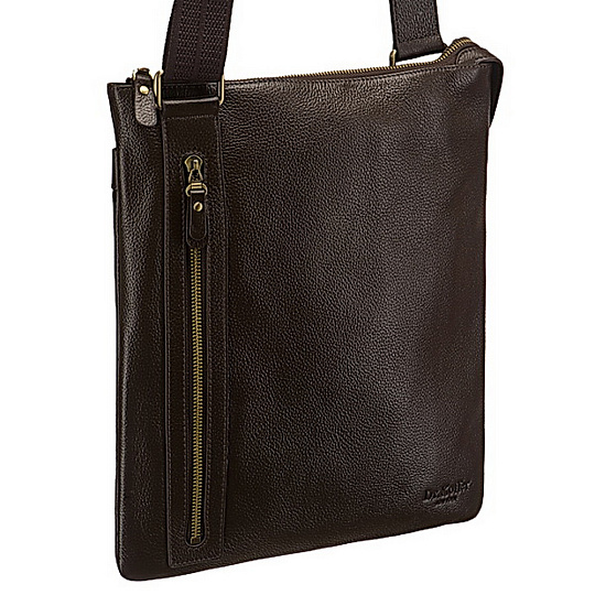 Сумка через плечо Dr.Koffer из натуральной кожи коричневая