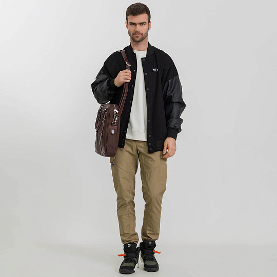 Сумка планшет Dr.Koffer из нейлона и натуральной кожи