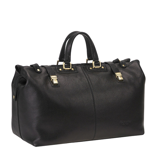 Сумка дорожная Dr.Koffer из натуральной кожи черная