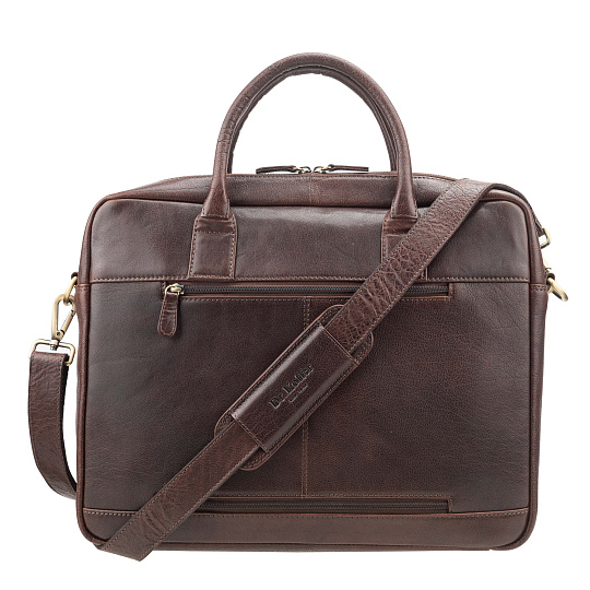Деловая сумка Dr. Koffer из натуральной кожи коричневая