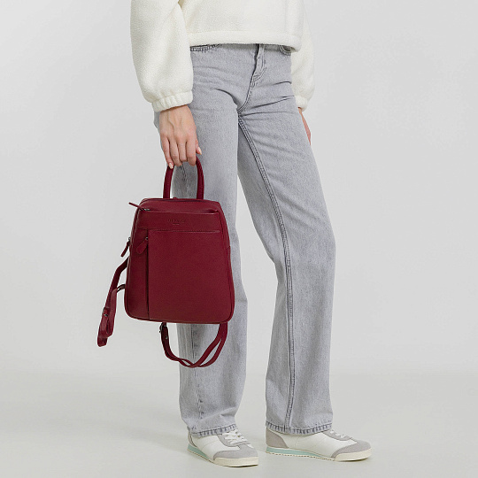 Рюкзак Dr.Koffer из натуральной кожи бордовый