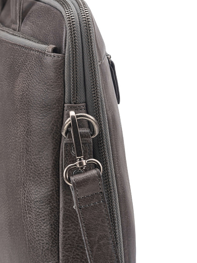 Сумка для документов Dr. Koffer из натуральной кожи серая
