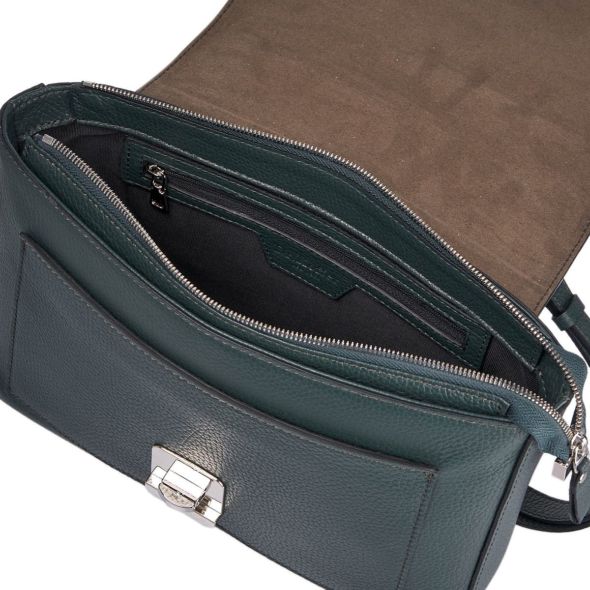 Женская сумка Dr. Koffer из натуральной кожи зеленая