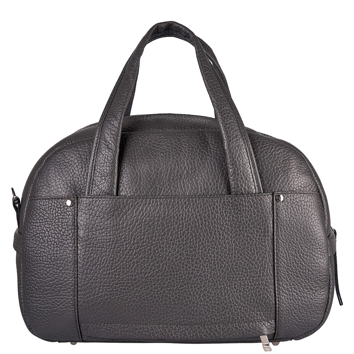 Сумка дорожная Dr.Koffer из натуральной кожи серая