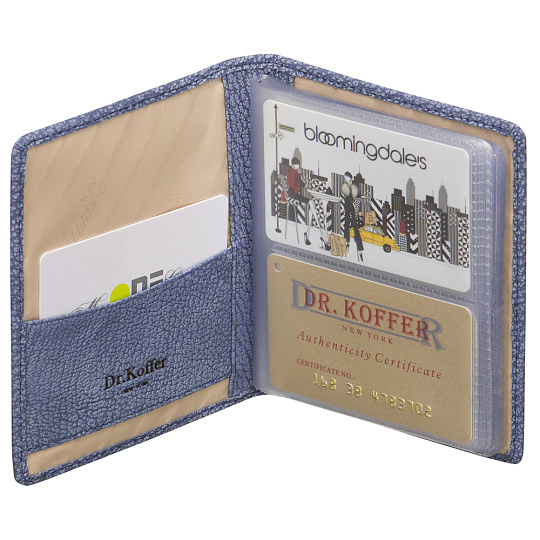 Визитница Dr.Koffer из натуральной кожи синяя