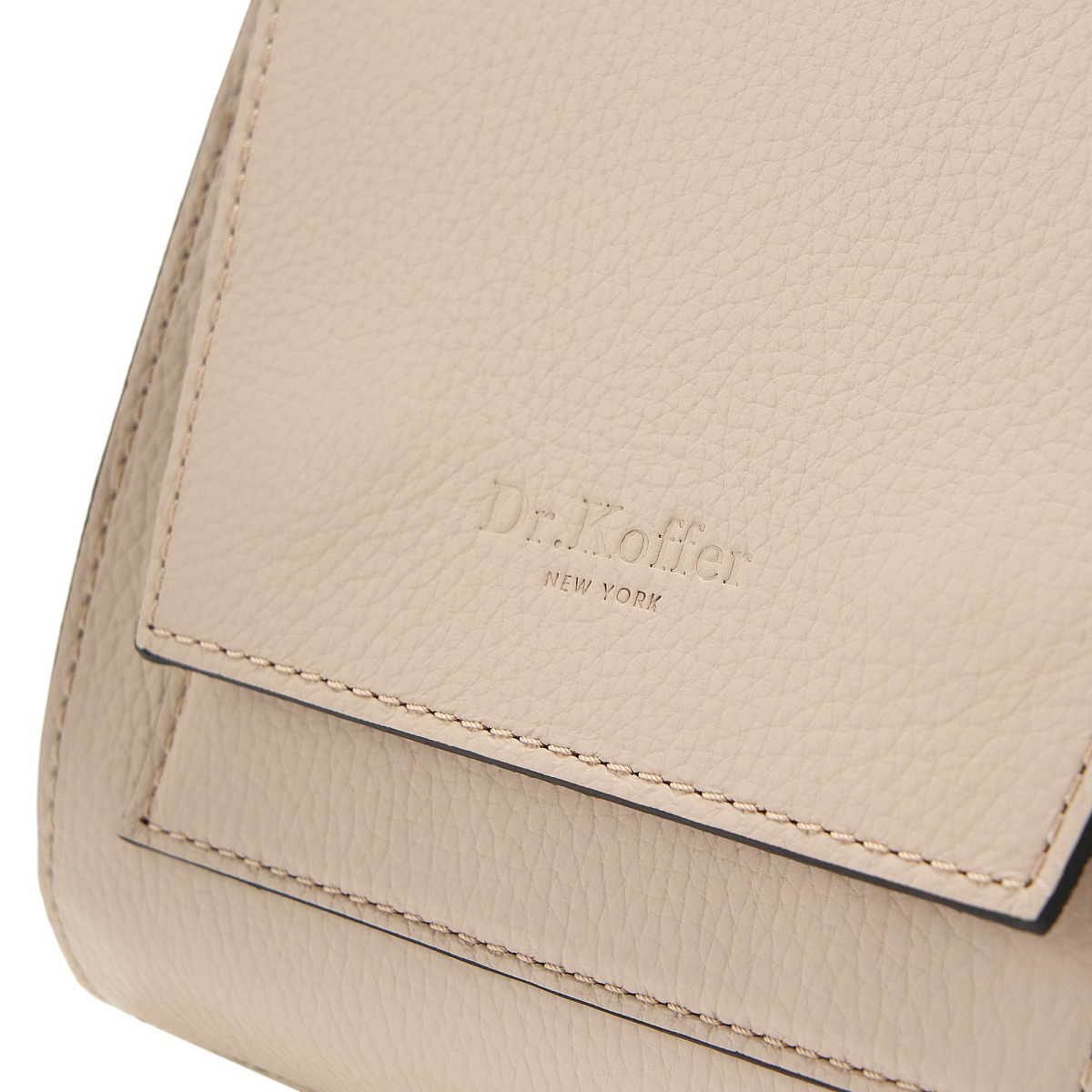 Женская сумка Dr. Koffer из натуральной кожи бежевая