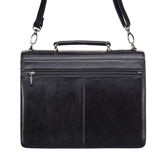 Портфель Dr.Koffer из натуральной кожи черный