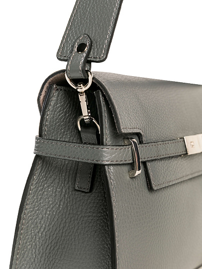 Женская сумка Dr. Koffer из натуральной кожи серая