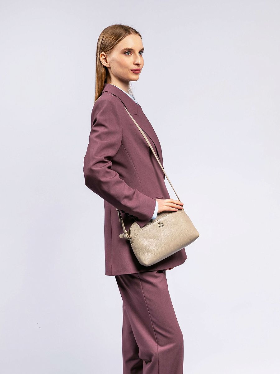 Женская сумка Dr. Koffer из натуральной кожи бежевая