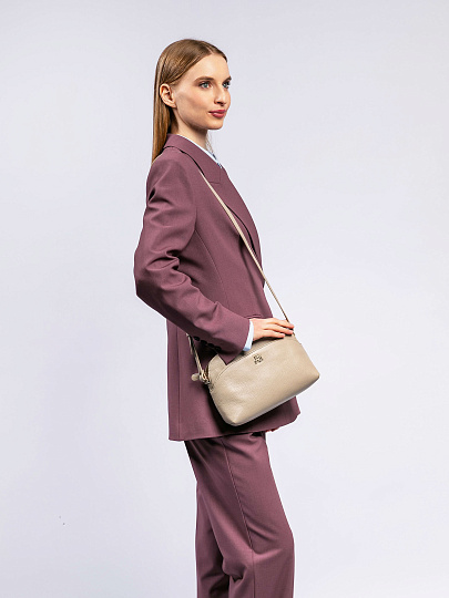 Женская сумка Dr. Koffer из натуральной кожи бежевая