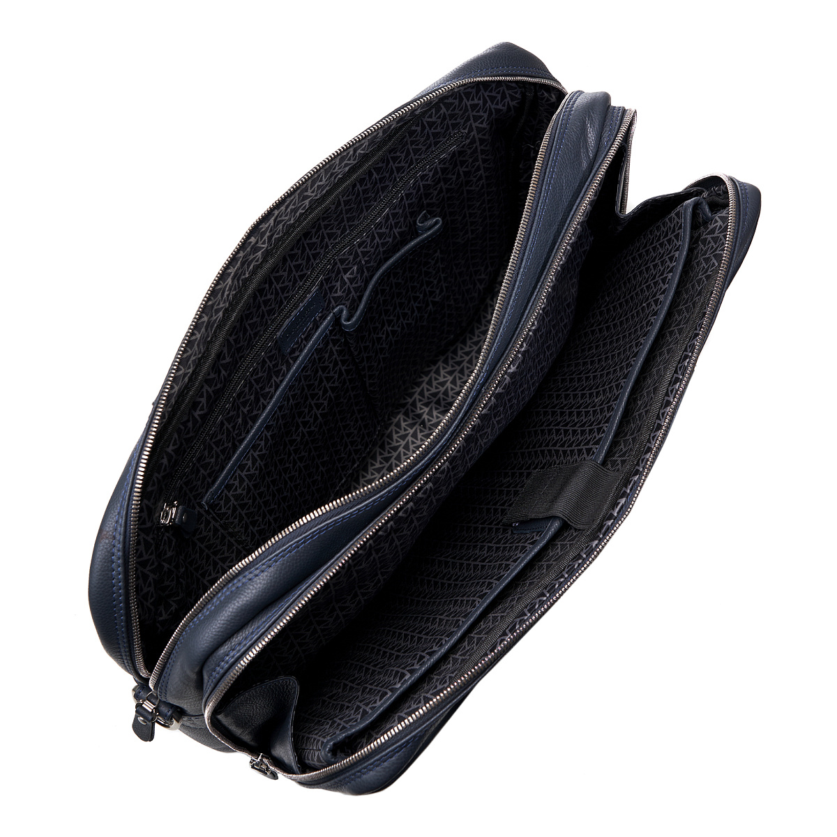 Деловая сумка Dr.Koffer из натуральной кожи синяя