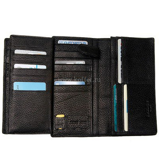 Портмоне Dr.Koffer из натуральной кожи черное