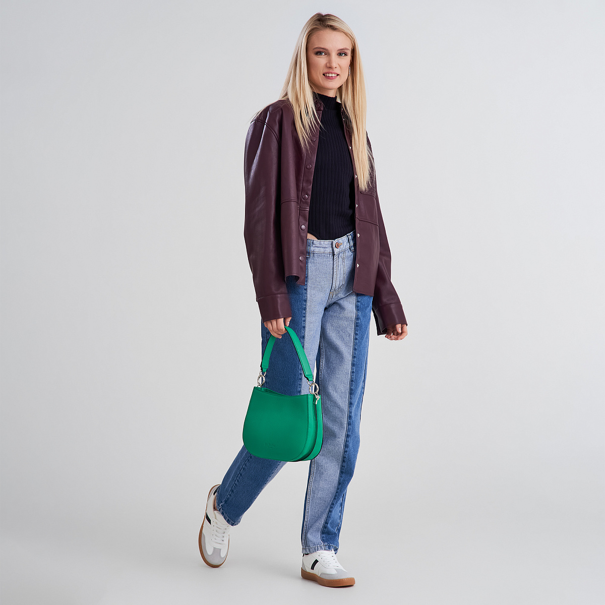 Женская сумка Dr. Koffer из натуральной кожи зеленая