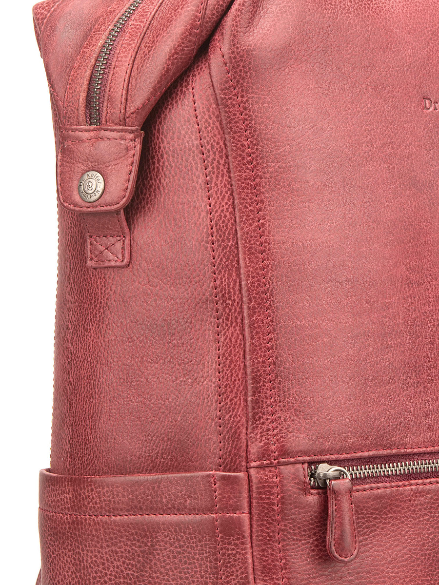 Рюкзак Dr. Koffer из натуральной кожи бордовый