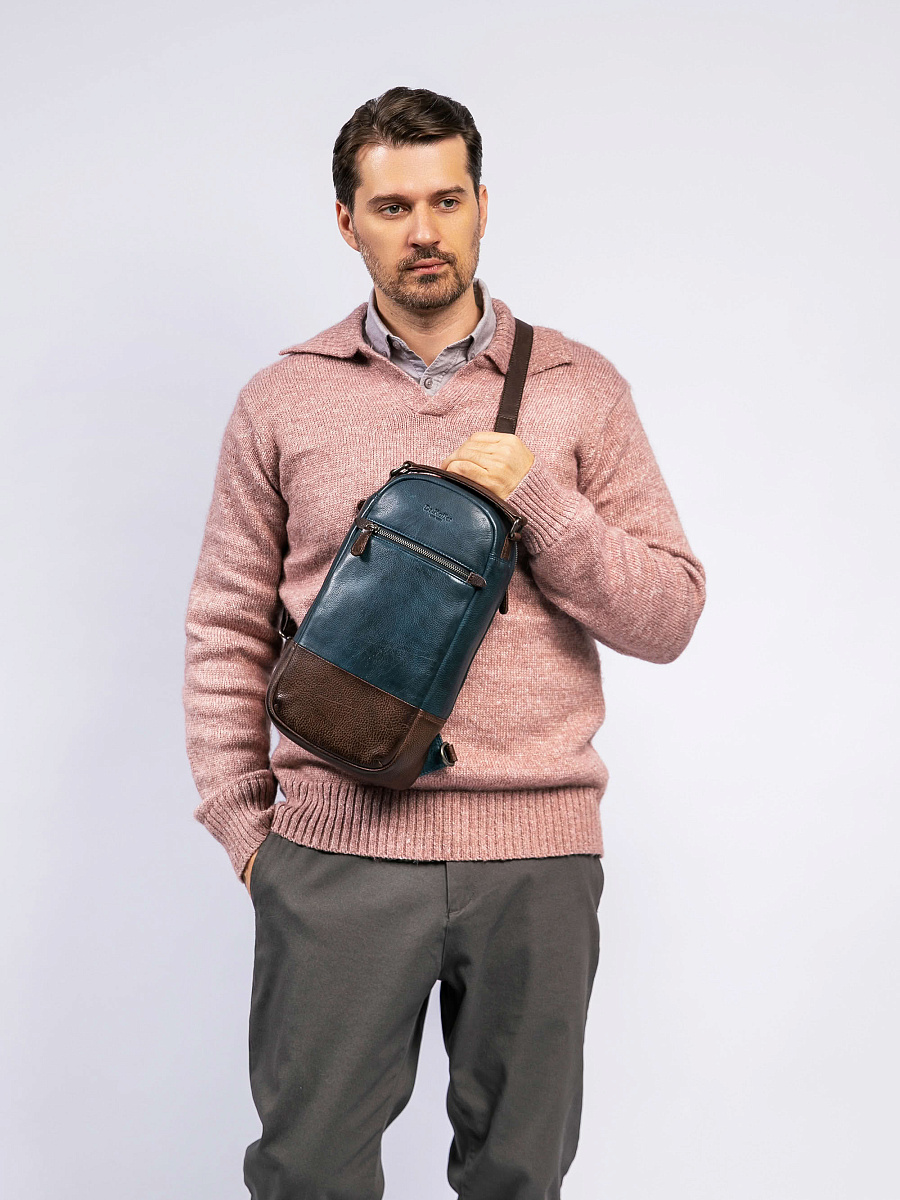 Рюкзак Dr. Koffer из натуральной кожи синий