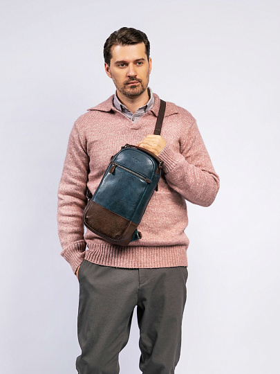 Рюкзак Dr. Koffer из натуральной кожи синий