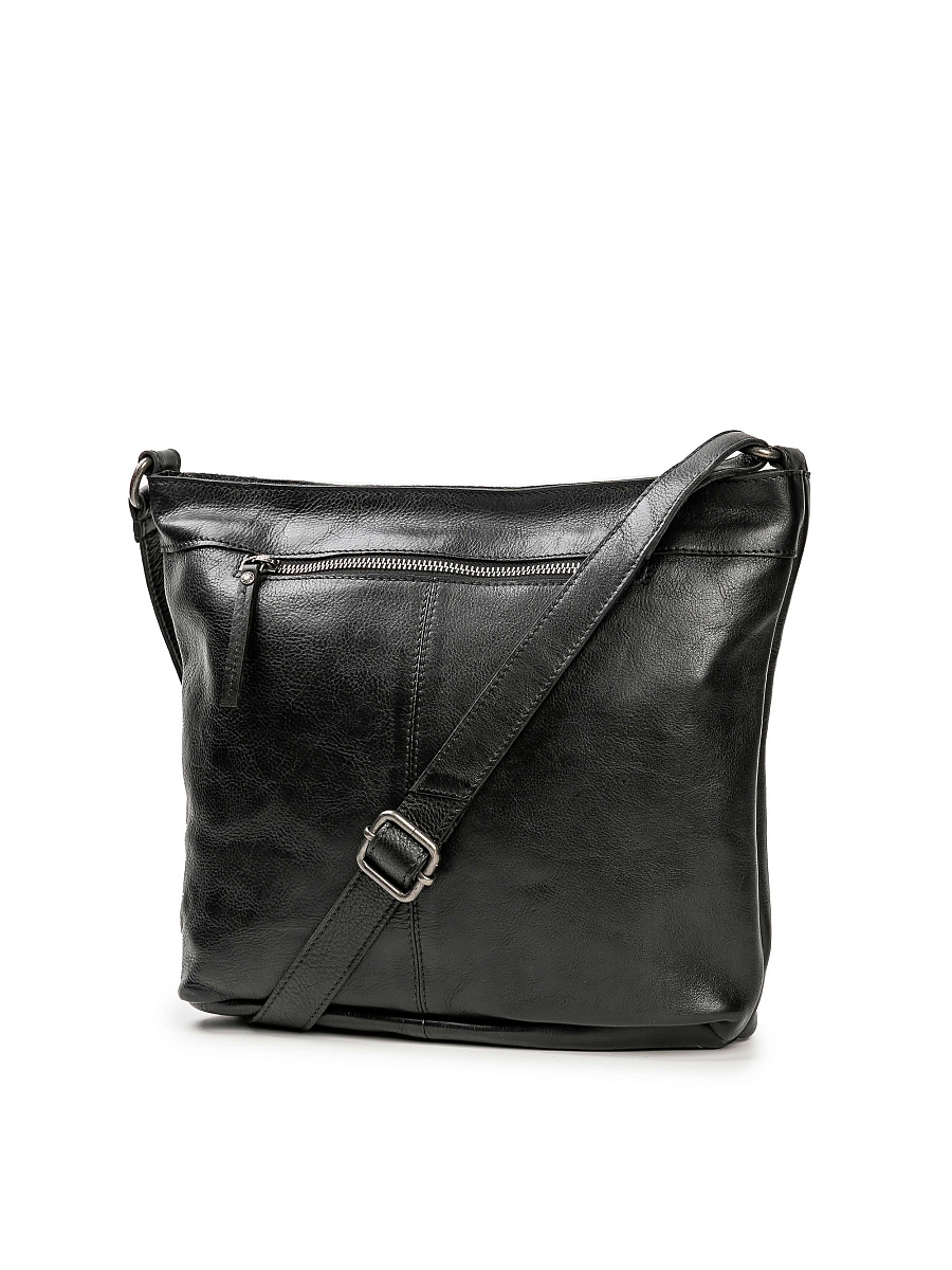 Сумка через плечо Dr.Koffer из натуральной кожи черная