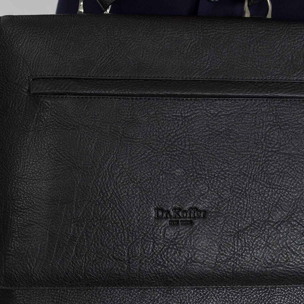 Деловая сумка Dr.Koffer из натуральной кожи черная
