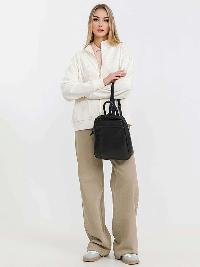 Рюкзак Dr.Koffer из натуральной кожи черный