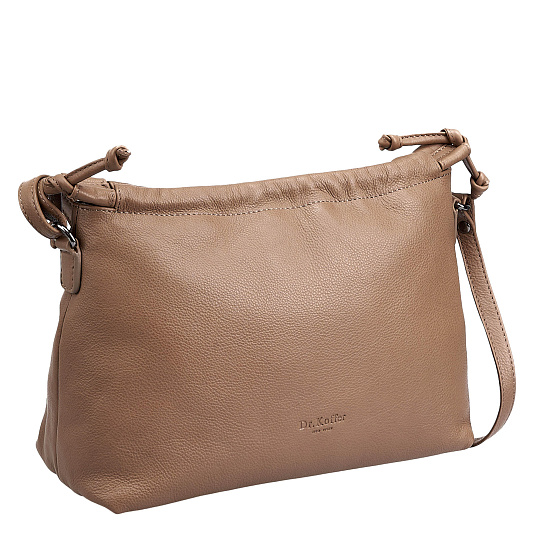Женская сумка Dr.Koffer из натуральной кожи бежевая