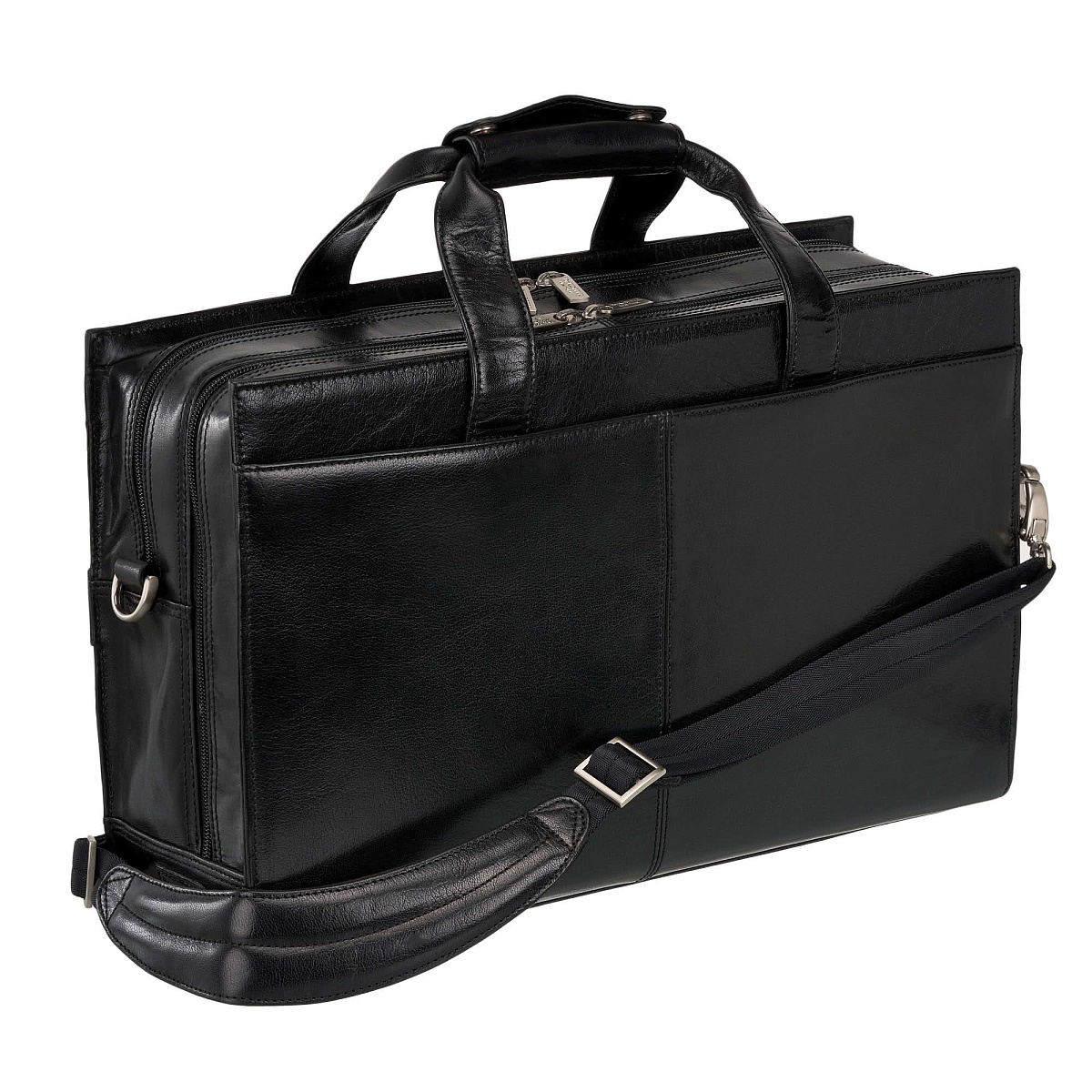 Деловая сумка Dr.Koffer из натуральной кожи черная