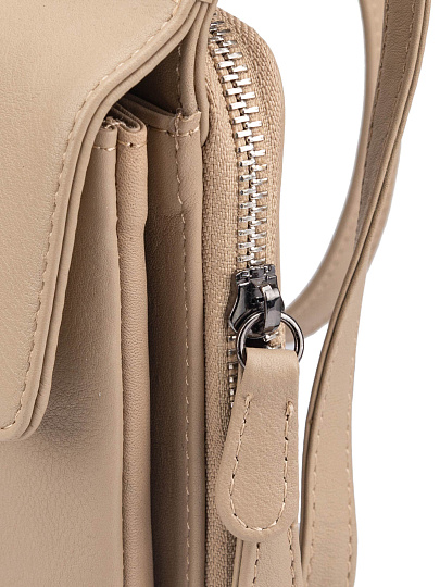 Сумка через плечо Dr.Koffer из натуральной кожи бежевая