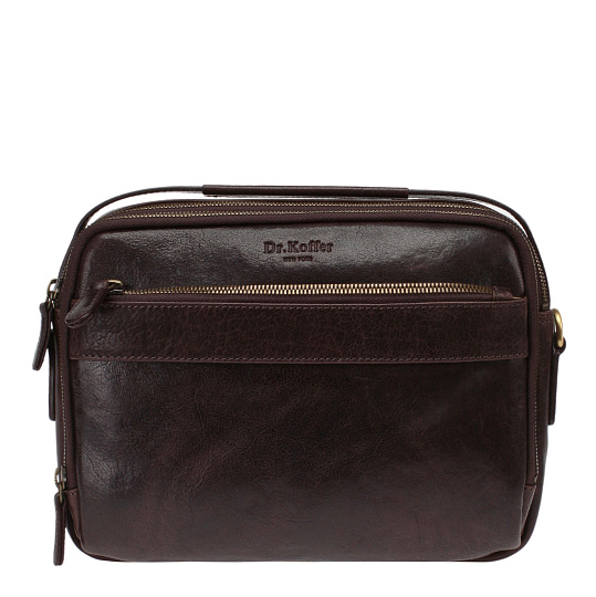 Сумка через плечо Dr.Koffer из натуральной кожи коричневая
