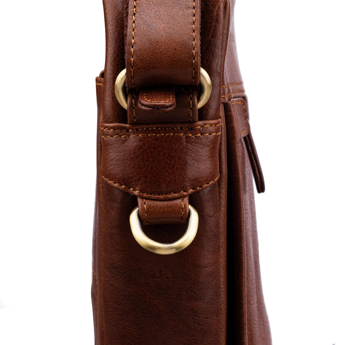 Сумка через плечо Dr.Koffer из натуральной кожи коричневая