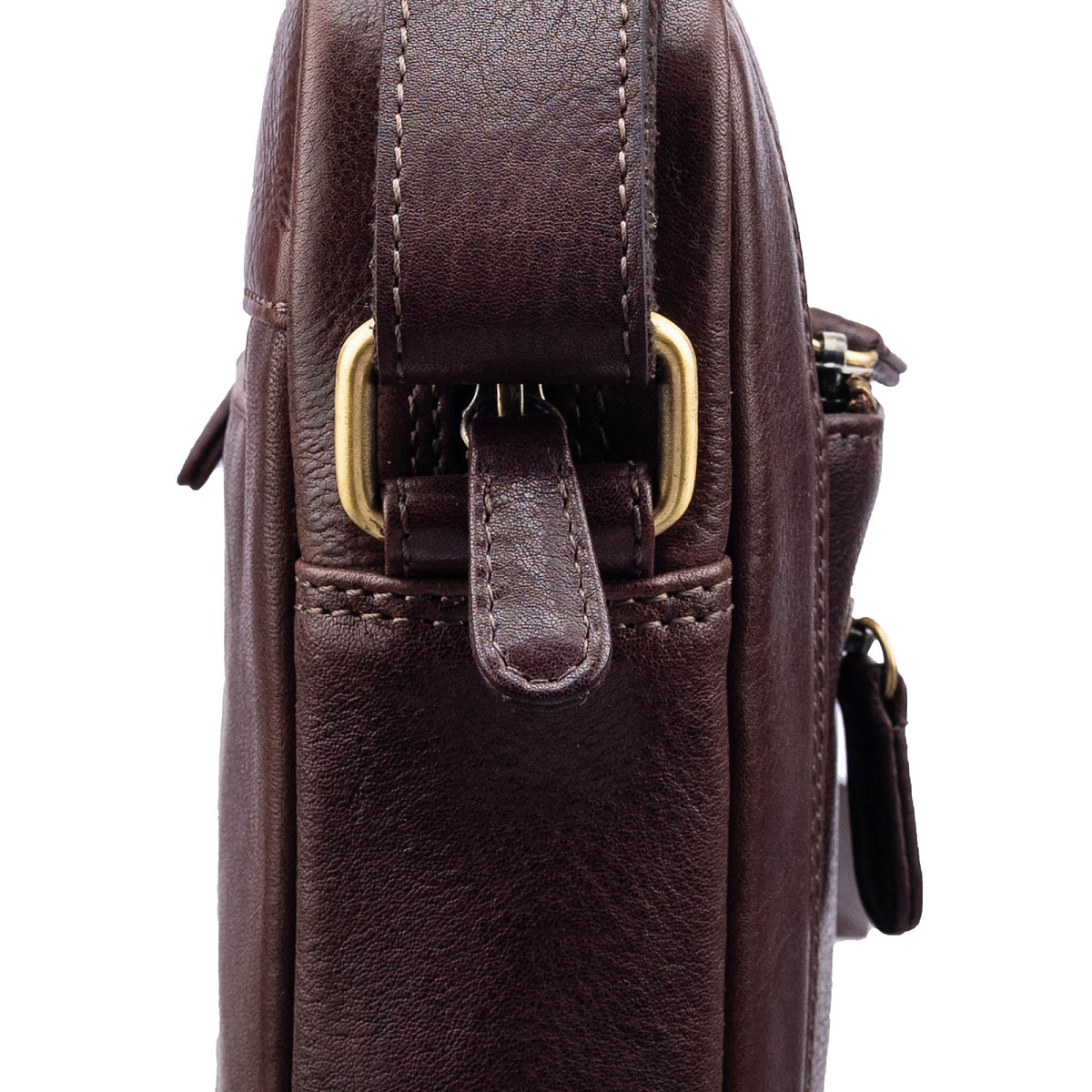 Сумка через плечо Dr.Koffer из натуральной кожи коричневая