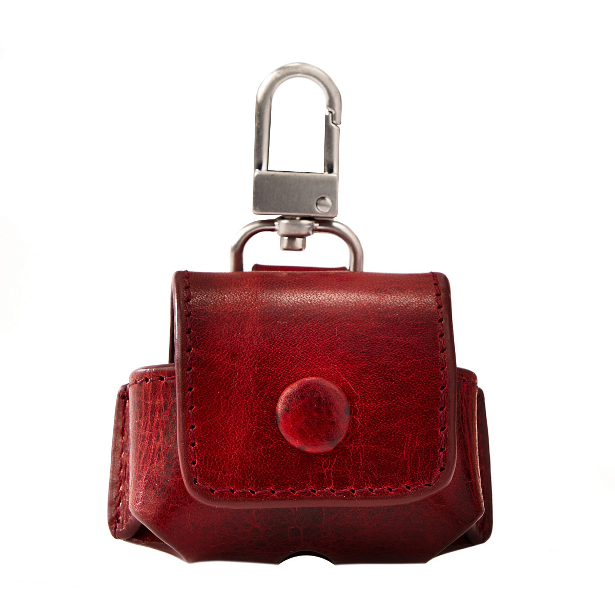 Чехол для AirPods из натуральной кожи красный Dr.Koffer